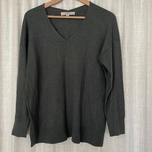 Green V-Neck Sweater